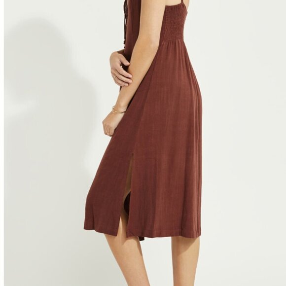 Gentle Fawn Wesley Linen Dress Beige XS | Cottagecore Boho Minimalist Chic - Picture 8 of 9